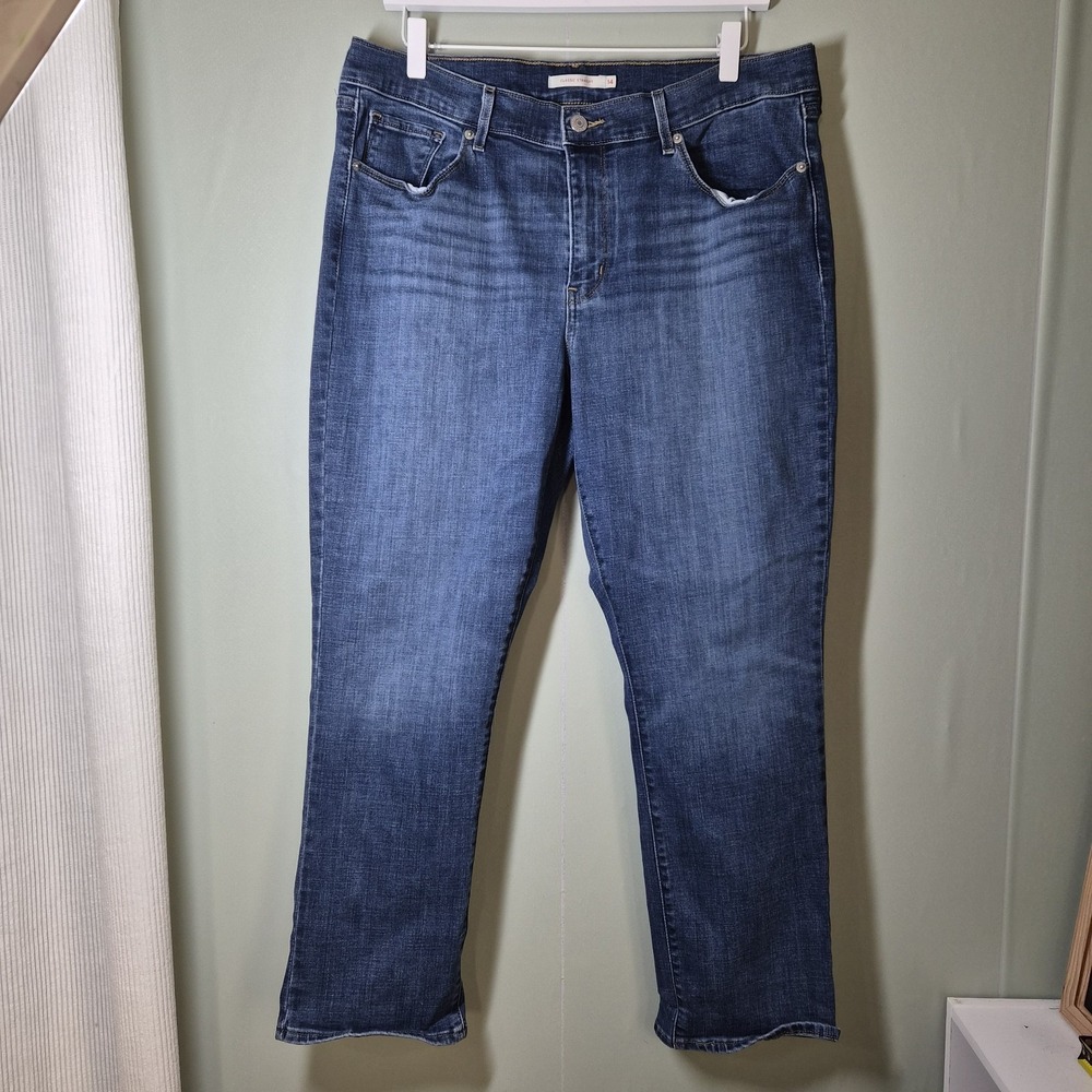 Levi's Classic Straight Women's Jeans Blue Size 14 Short W32‎ L28